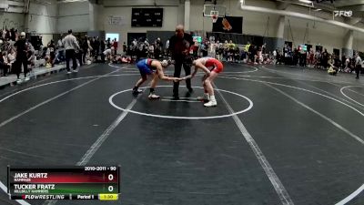 90 lbs Semifinal - Jake Kurtz, Rampage vs Tucker Fratz, Hillbilly Hammers