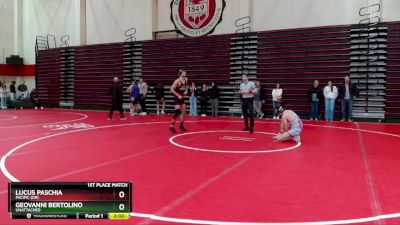 133 lbs 1st Place Match - Geovanni Bertolino, Unattached vs Lucus Paschia, Pacific (OR)