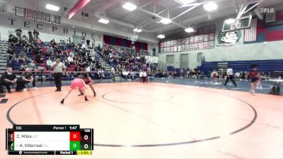 106 lbs Quarterfinal - Abraham Villarreal, Calexico vs Carson Miles, Liberty