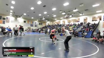 106 lbs 5th Place Match - Phoenix Cruz, La Mirada vs Chris Sautter, Big Bear