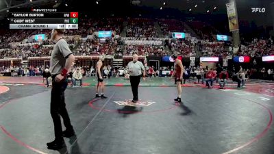 Champ. Round 1 - Cody West, Plains / Hot Springs vs Baylor Burton, Huntley Project (Worden)