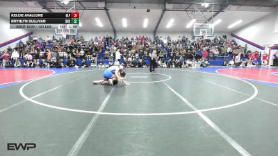 120 lbs Quarterfinal - Kelcie Avallone, Barnsdall Lady Panthers vs Brynlyn Sullivan, Bixby Girls HS