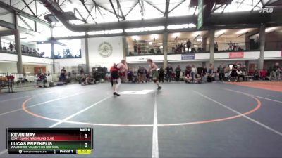 169-182 lbs Quarterfinal - Lucas Pretkelis, Waubonsie Valley High School vs Kevin May, Cory Clark Wrestling Club