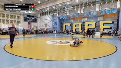 138 lbs Champ. Round 1 - Tripp Gannon, Cape Henlopen H S vs Peyton Conaway, Sussex Central H S