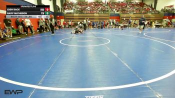 98 lbs Quarterfinal - Josh Back, Verdigris vs Raiff Matheson, Pryor Tigers Wrestling