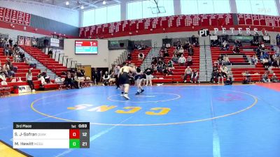 285 lbs 3rd Place - Sebastian Juarez-Safran, Quaker Valley vs Mason Hewitt, McGuffey