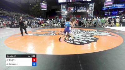 126 lbs Cons 64 #2 - Jack Oliver, FL vs Aidan Carlson, MN