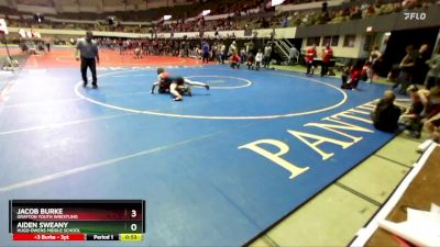 Rookie 6-8 165 Semifinal - Jacob Burke, Grafton Youth Wrestling vs Aiden Sweany, Hugo Owens Middle School