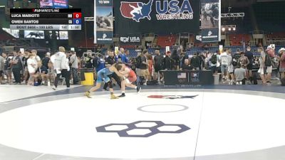 100 lbs Cons. Sub-rd Of 32 - Luca Mariotti, Minnesota vs Owen Santos, California