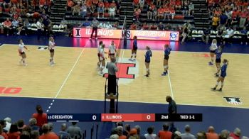 2018 Creighton vs Illinois | Big Ten Women's Volleyball