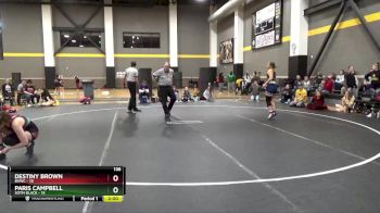 136 lbs Placement (4 Team) - Paris Campbell, SOTM Black vs Destiny Brown, BVWC