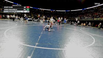 85 lbs Round Of 32 - Wyatt Cline, Mifflin County vs Owen Pascarella, Wellsboro