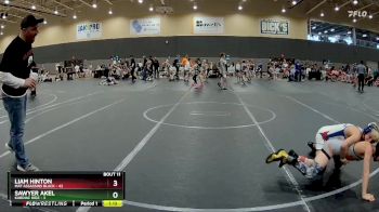 84 lbs Round 4 (6 Team) - Liam Hinton, Mat Assassins Black vs Sawyer Akel, Kardiac Kidz
