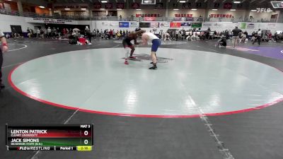 184 lbs Cons. Round 2 - Jack Simons, Dickinson State (N.D.) vs Lenton Patrick, Cleary University