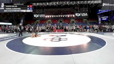 125 lbs Champ. Rd Of 16 - Kaison Miller, KS vs Sobina Clendaniel, AK