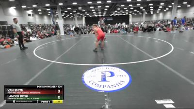 120 lbs Quarterfinal - Lander Bosh, Sanderson Wrestling Academy vs Van Smith, Mustang High School Wrestling