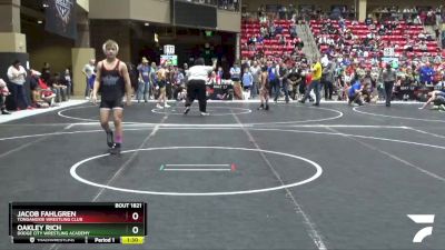 130 lbs Champ. Round 2 - Oakley Rich, Dodge City Wrestling Academy vs Jacob Fahlgren, Tonganoxie Wrestling Club