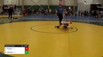 84 lbs Quarterfinal - Emmett Palmer, Broken Bow Wrestling Club vs Brody Jensen, Burwell