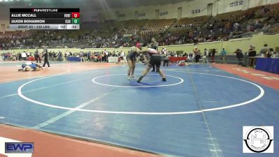 130 lbs Consi Of 8 #1 - Allie McCall, Fort Gibson Youth Wrestling vs Jaxon Bohannon, Elgin Wrestling