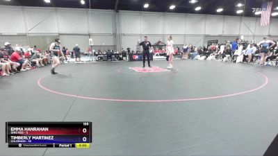 135 lbs Placement Matches (8 Team) - Emma Hanrahan, Ohio Red vs Timberly Martinez, Colorado