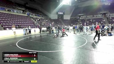 80 lbs Cons. Semi - Aiden Maltezo, Canon City Wrestling Club vs Cole Johnson, Black Fox Wrestling Academy