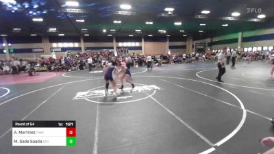 130 lbs Round Of 64 - Anette Martinez, Threshold WC vs Maya Sade Saada, Bad Boys Wrestling