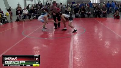 75 lbs Quarterfinals (8 Team) - Breckin Wittenburg, Thorn Wrestling (MN) vs Javier Salas, Outlaws Xtreme