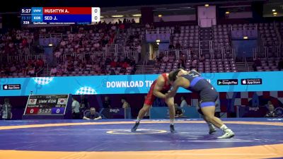 97 kg Qualif. - Aliaksandr Hushtyn, UWW vs Juhwan Seo, Korea