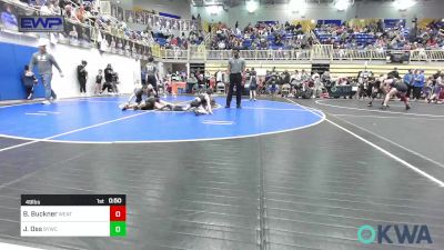 49 lbs Semifinal - Brylen Buckner, Weatherford Youth Wrestling vs Jensen Oss, Saints Youth Wrestling Club