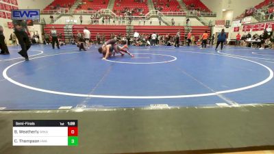 138 lbs Semifinal - Brayson Weatherly, Arkansas vs Champ Thompson, HURRICANE WRESTLING ACADEMY