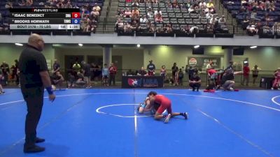 75 lbs Quarters - Isaac Benedict, Sebolt Wrestling Academy vs Brooks Horwath, Team Donahoe Wrestling Club