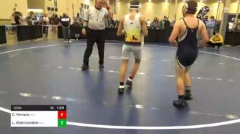 112 lbs Quarterfinal - Dominic Ferraro, Pine Richland vs Landon Abercrombie, California