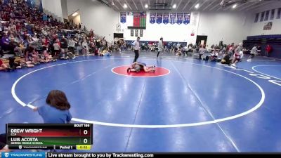 100 lbs Quarterfinal - Drew Wright, CCA vs Luis Acosta, Gering Middle School