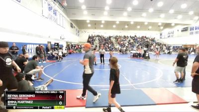 100 lbs Cons. Round 2 - Reyna Geronimo, 951 Wrestling Club vs Emma Martinez, Redwave