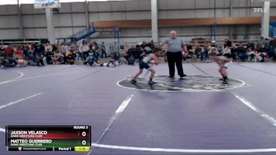 62 lbs Round 3 - Jaxson Velasco, Hawk Wrestling Club vs Matteo Guerrero, Hawk Wrestling Club