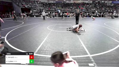 63 lbs Semifinal - Crickett Arnold, Hallsville Kids Club vs Jentry Lyden, Derby Wrestling Club