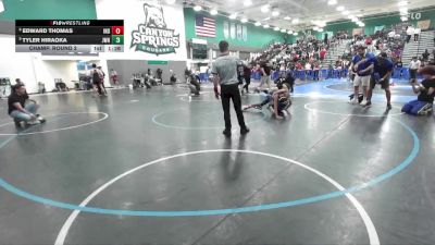126 lbs Champ. Round 2 - Tyler Hiraoka, JW North vs Edward Thomas, Indio