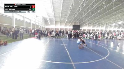 40 lbs Semifinal - Koze Hallows, Emery Allstars vs Leo Wilson, Northside Wrestling Club