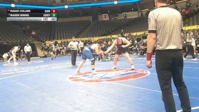 285 Class 4 lbs Cons. Round 2 - Isaiah Collins, Ozark vs Masen Bindel, Liberty