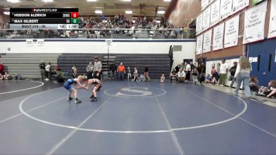59 lbs Quarterfinal - Hudson Aldrich, 208 Badgers Wrestling Club vs Max Gilbert, Declo Stingers