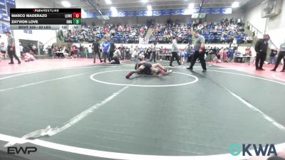 85 lbs Rr Rnd 3 - Marco Maderazo, Lincoln Christian vs Zayvion Love, HURRICANE WRESTLING ACADEMY