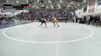 Boys 175 lbs Quarterfinal - Eliart Manzur, Palma Boys vs Dylan Pile, Los Gatos Boys