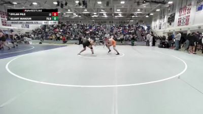 Boys 175 lbs Quarterfinal - Eliart Manzur, Palma Boys vs Dylan Pile, Los Gatos Boys