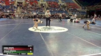 100 lbs Quarterfinal - Anna White, E1-Central Cass vs Regan Stravia, W4-Dickinson