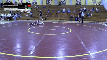 120 lbs Round 3 (4 Team) - Brayden Martinez, Crater vs Lucas Hernandez, Bakersfield