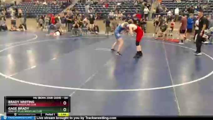 130 lbs Round 3 - Brady Whiting, Cougars Wrestling Club vs Gage Brady ...