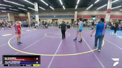 120 lbs Cons. Round 2 - Eli Ramirez, Brazos Valley Wrestling Club vs Talon Emerson, Legacy Wrestling Club