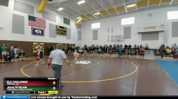 138-142 lbs Round 1 - Elli Holloway, Greybull MS vs Jesalyn Blair, Thermopolis Middle School