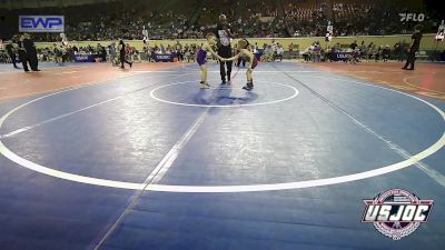 55 lbs Consi Of 16 #1 - Abram Allred, Blanchard Wrestling Club vs Maverick Selby, Chickasha Youth Wrestling