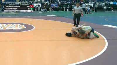 3 - 106 lbs 5th Place Match - Jake Johnson, Hidden Valley vs Julian Nussbaum, Harrisonburg